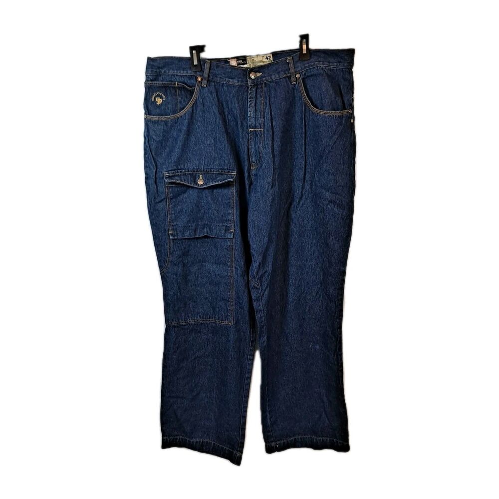 State Property Men's Jeans Sz 42 X 33-1/2 Blue Wide Leg Baggy Denim Vintage Y2K